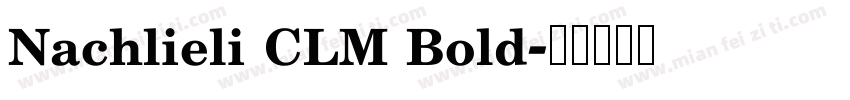 Nachlieli CLM Bold字体转换